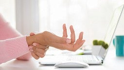 Wrist pain stock image