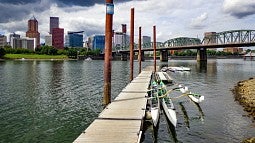 View of the Willamette River in Portland