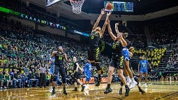 A women's basketball game from 2019