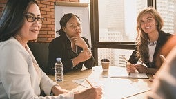 Women meeting in office