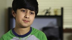 An Iraqi child being interviewed on video