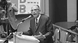  Los Angeles Police Chief William H. Parker testifies in 1966