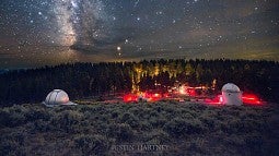 Pine Mountain Observatory at night