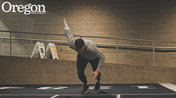 Devon Allen trains for the World Championships