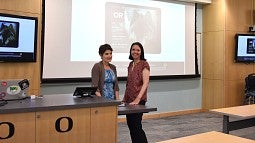 Kathryn Thier (left) and Nicole Dahmen