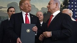 Donald Trump and Benjamin Netanyahu