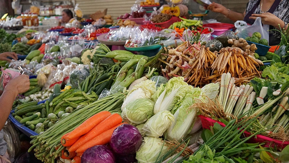 Produce in supermarket