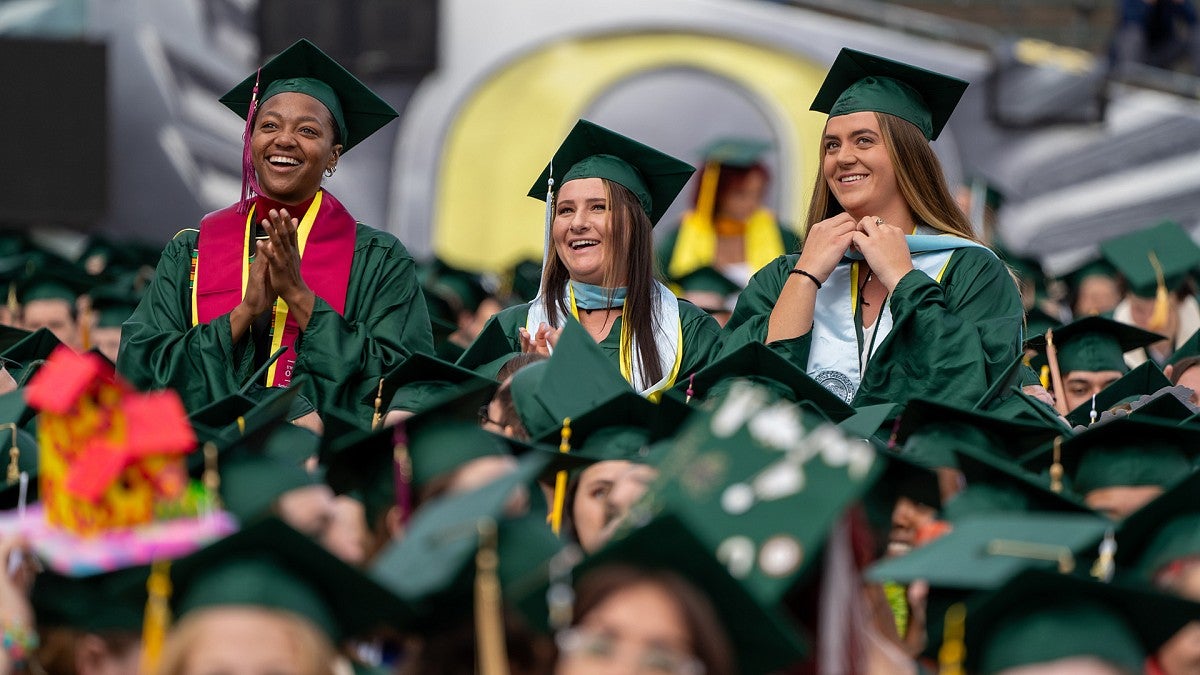 Scene from the 2023 commencement