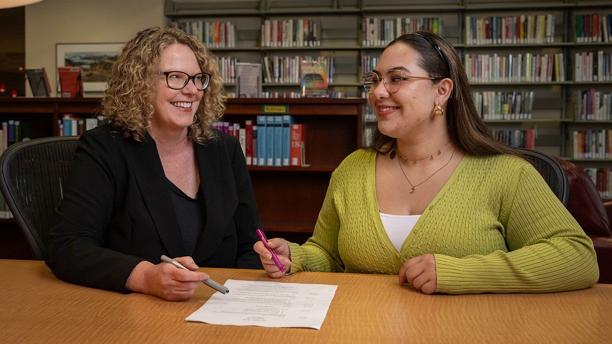 Clinic Director Mindy Wittkop with law student Michelle Rodriquez