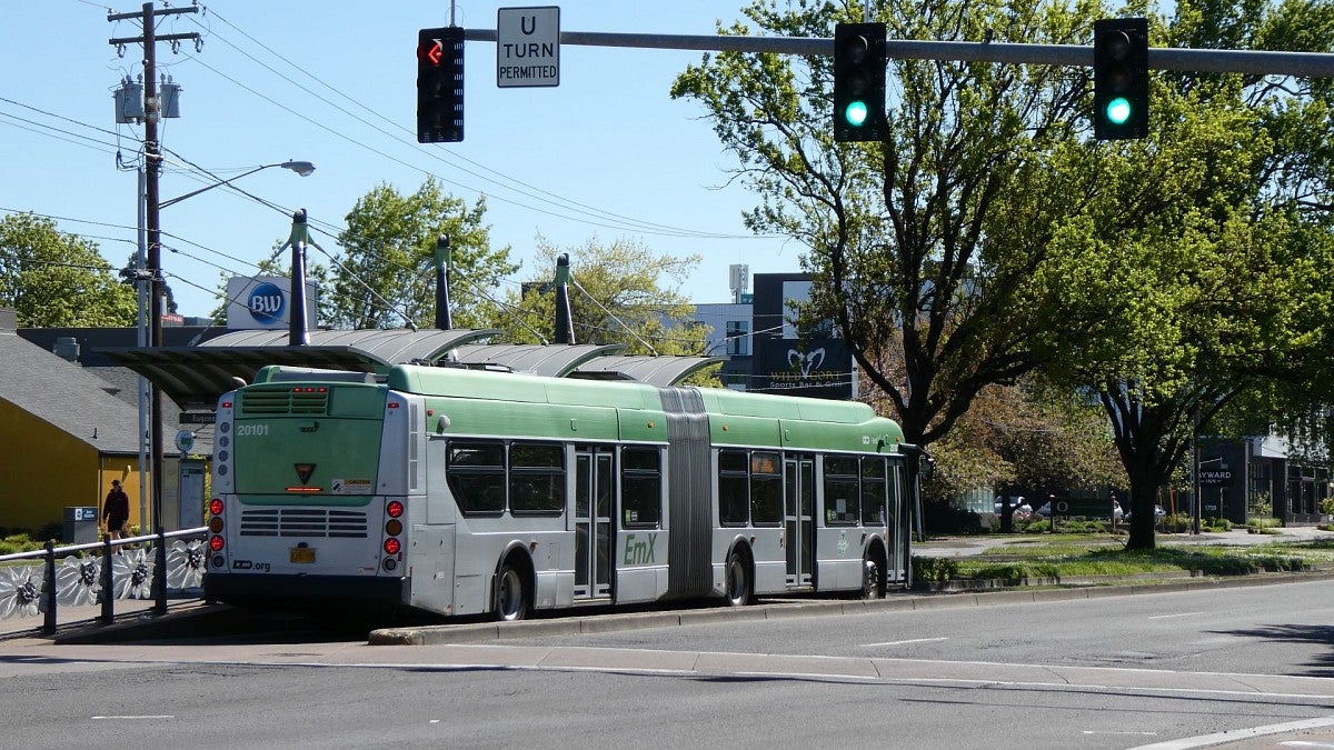 EMX bus at Franklin and Agate