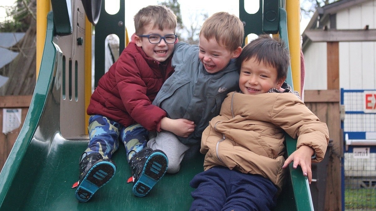 children at Olum playground