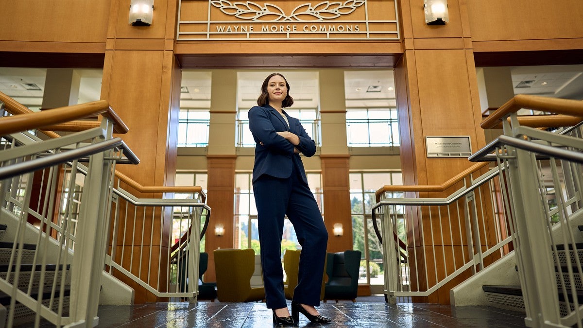 Recent law graduate Haley Cook at the UO School of Law