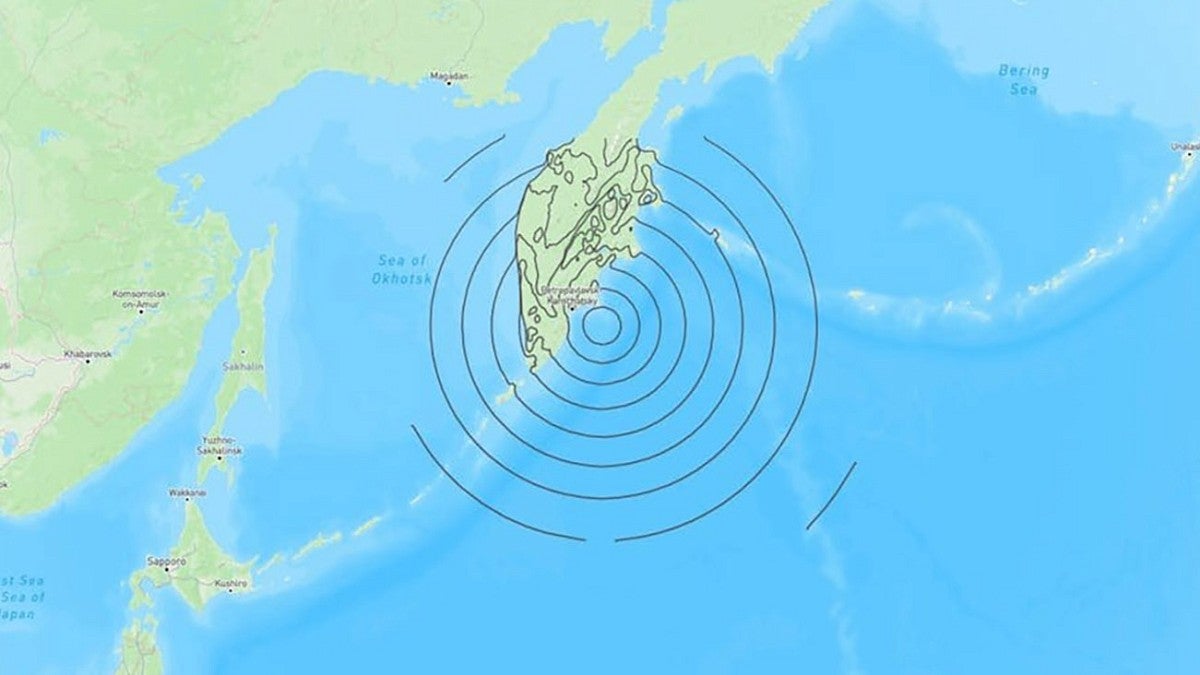 USGS map of earthquake epicenter