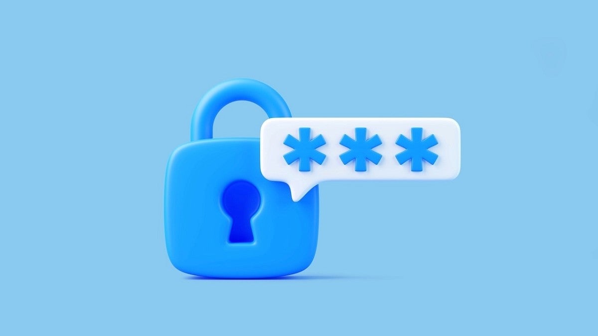 blue padlock with password