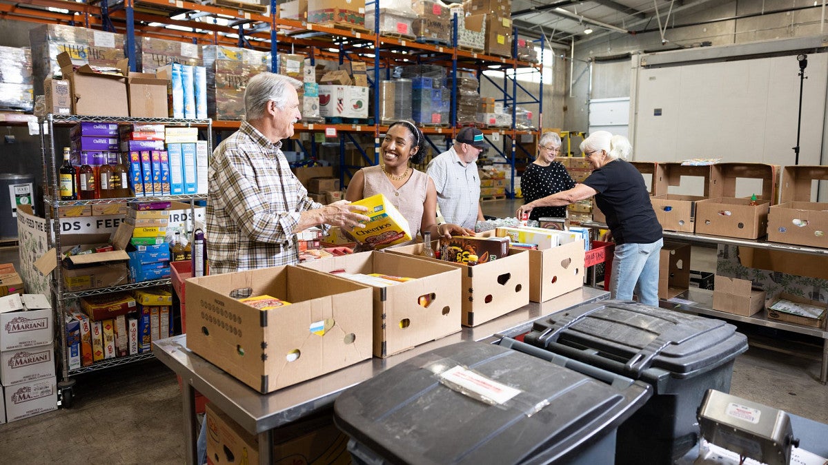 Food for Lane County warehouse volunteers