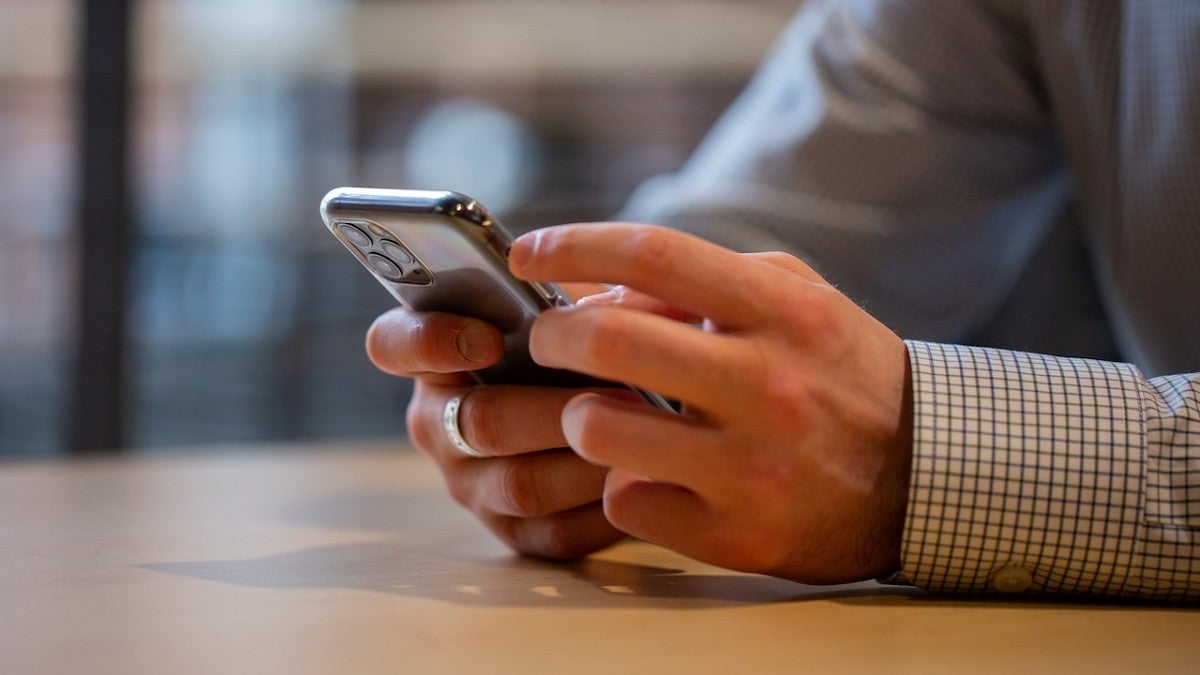 person holding cell phone