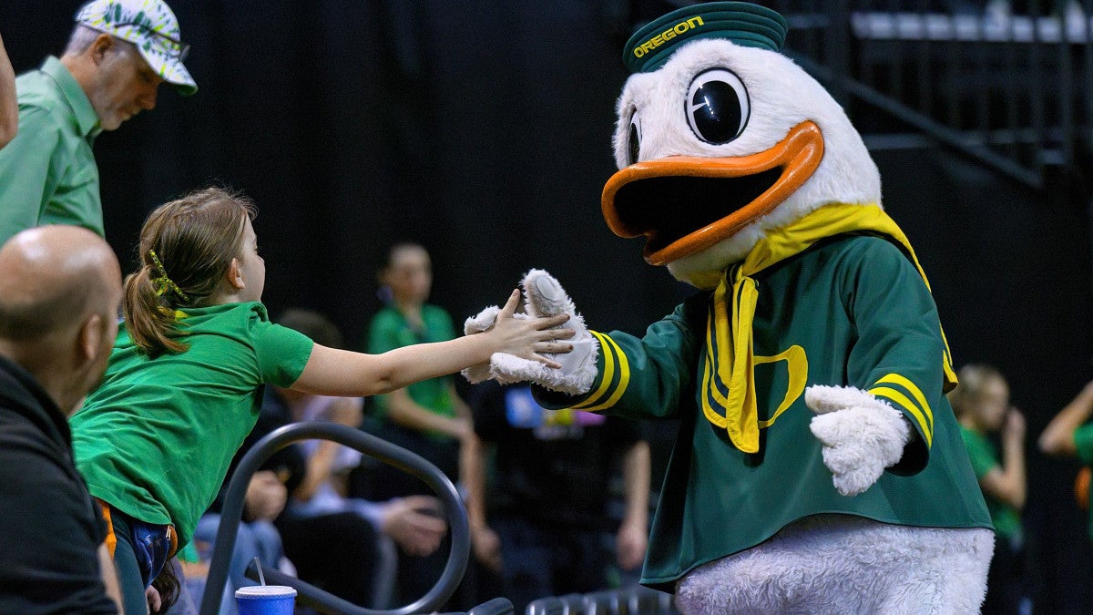 The Duck with junior fan