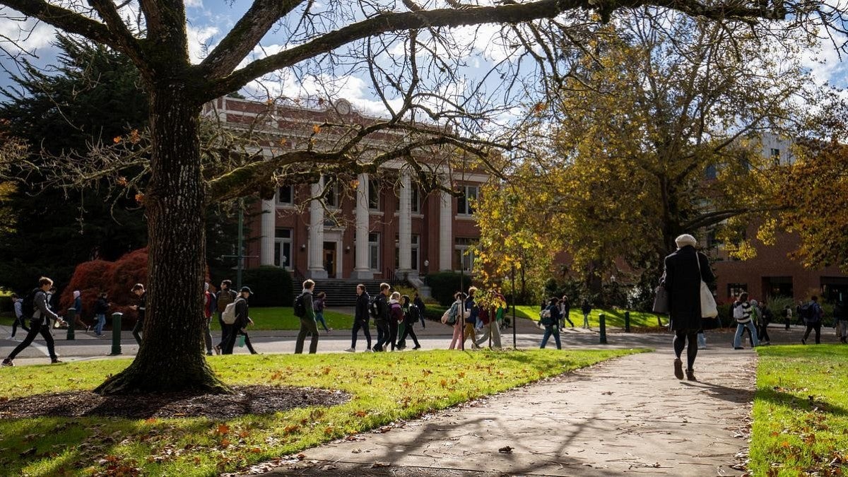 Johnson Hall in fall