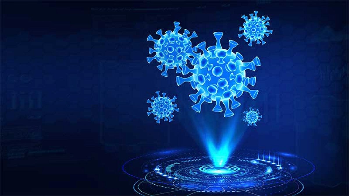 Stylized version of coronavirus