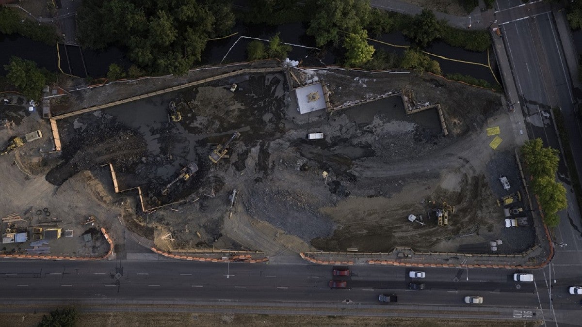 Aerial view of site