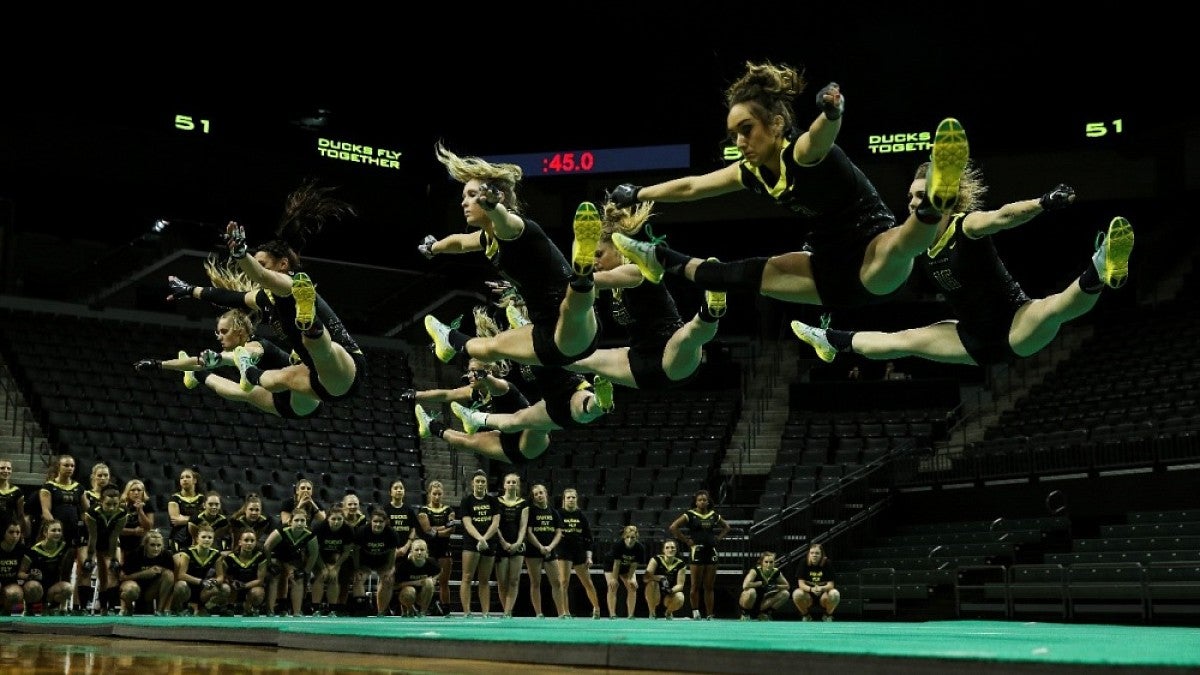 The UO acrobatics and tumbling team