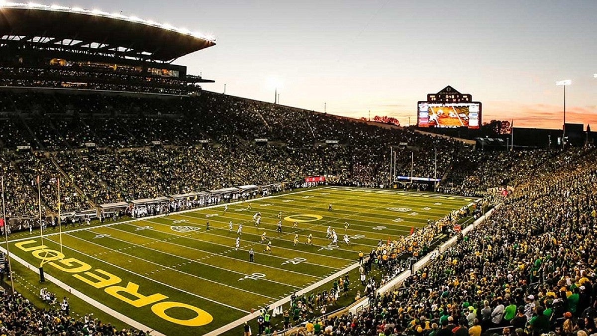 Football at Autzen Stadium