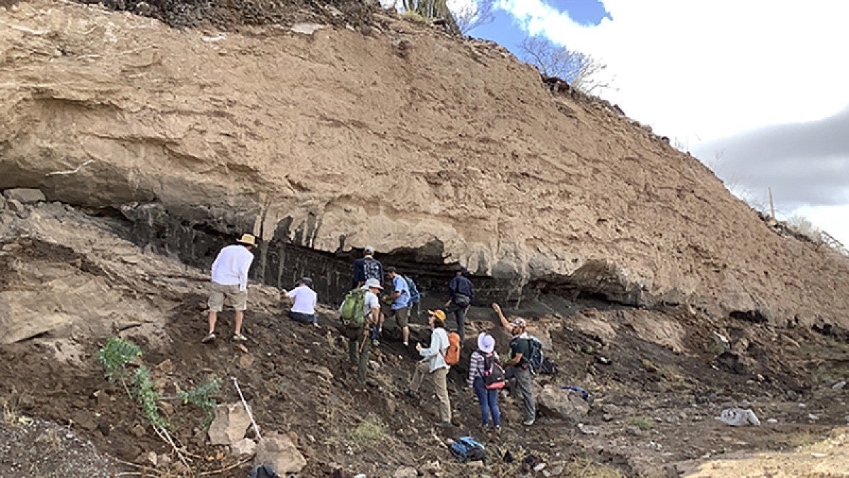 Research team at site of initial discovery in Baja California