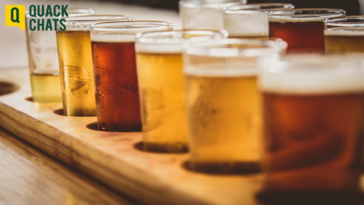 A flight of beers