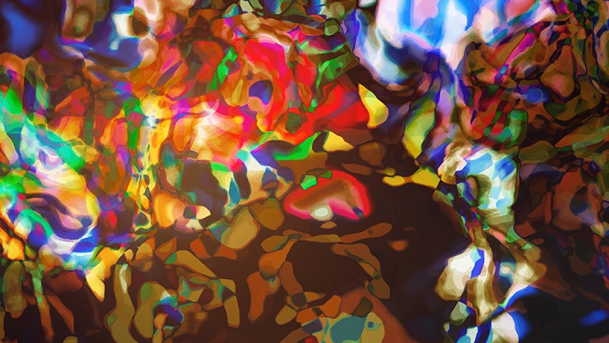 Abstract image with collage of colors