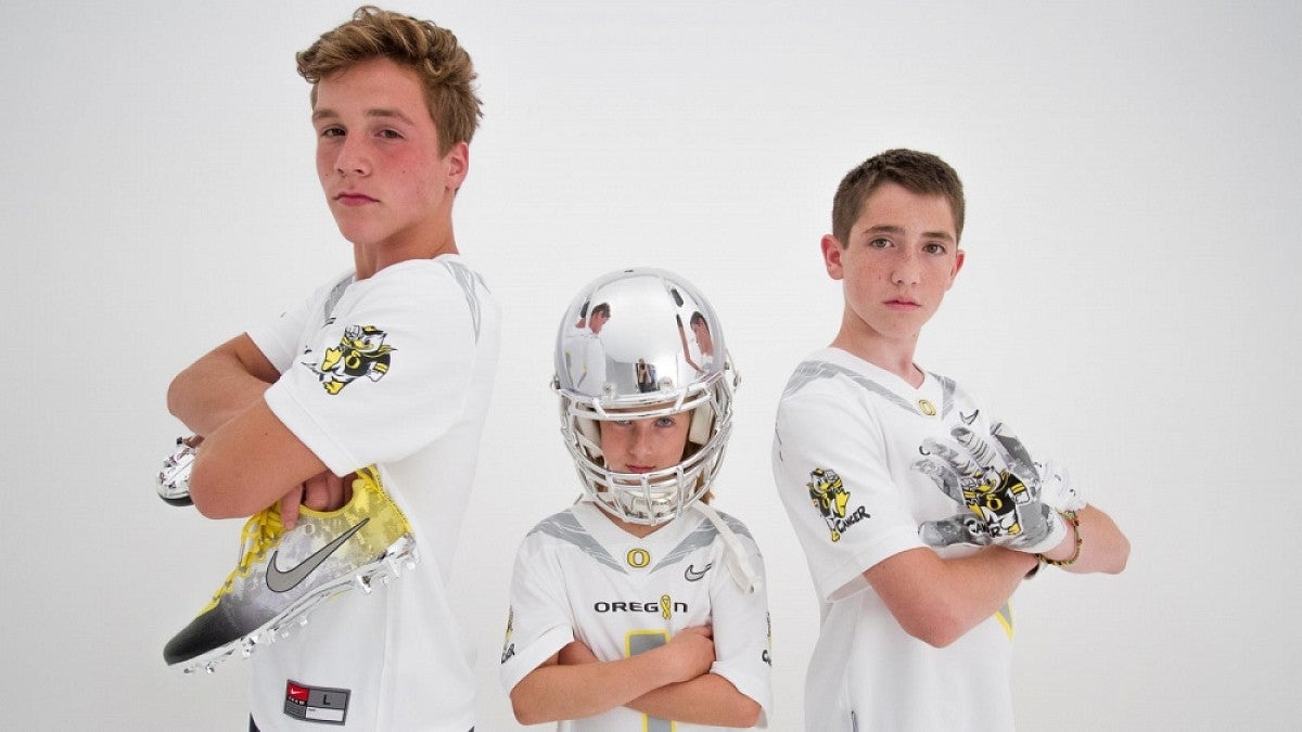Kids modeling uniforms