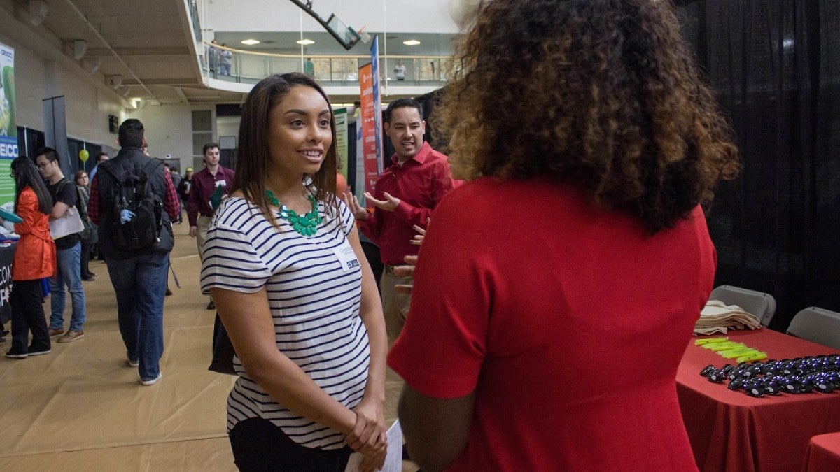 Students at the Career Fair