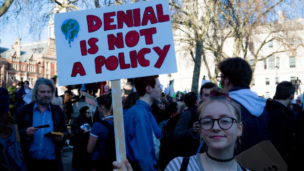 Climate change protest