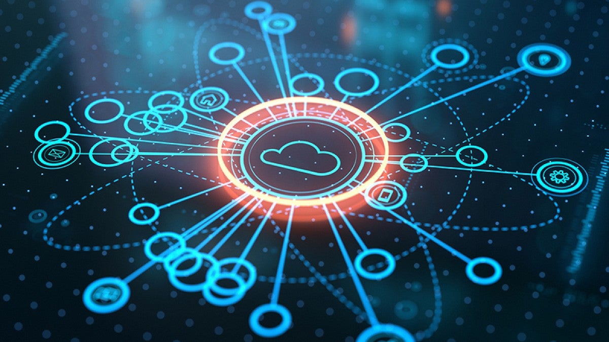 Illustruation suggesting cloud computing