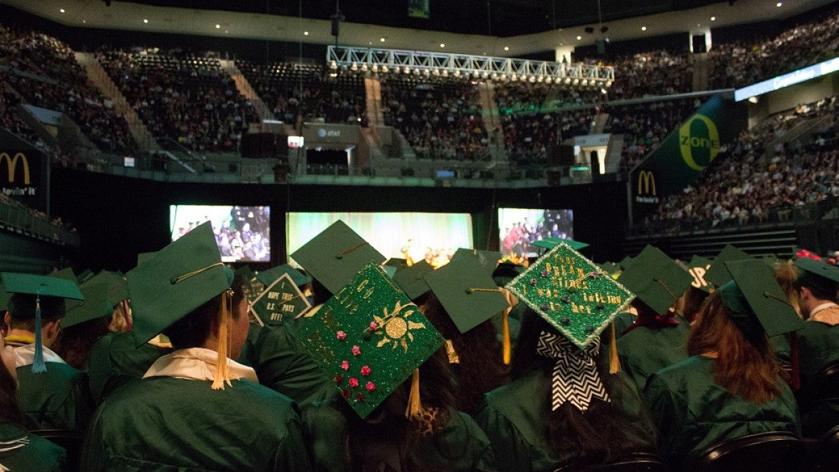 Scene from 2016 commencement ceremony