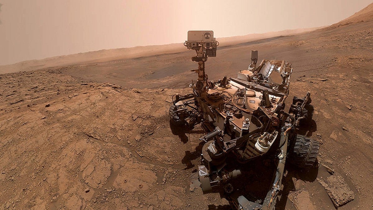 Curiosity rover on Mars