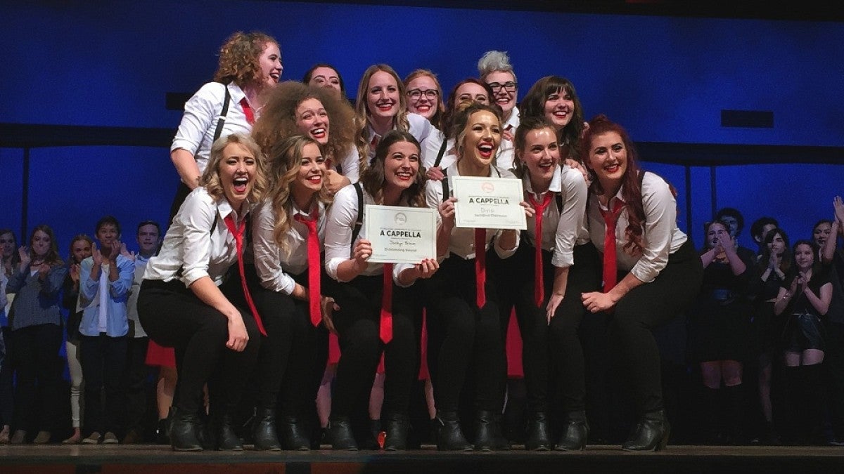 The women's a cappella group Divisi performing