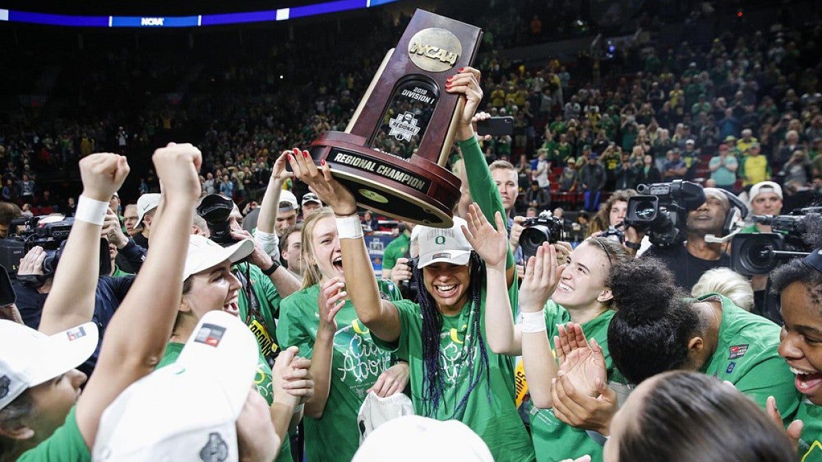 Duck women celebrate