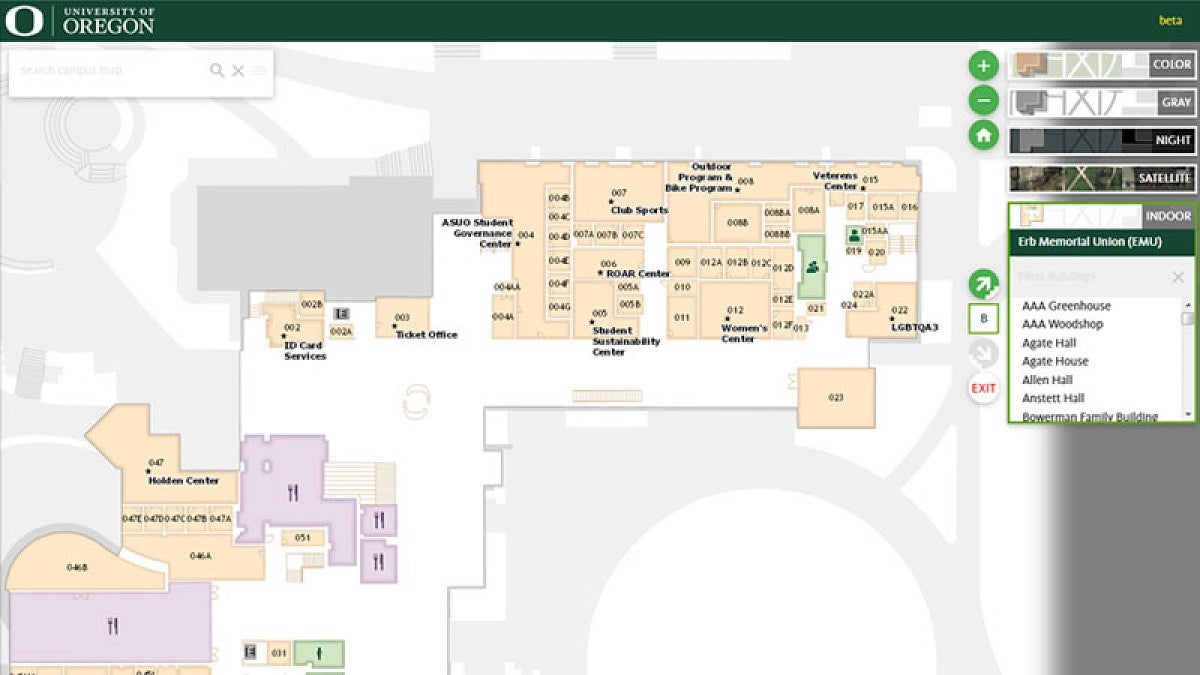 A map of the EMU interior