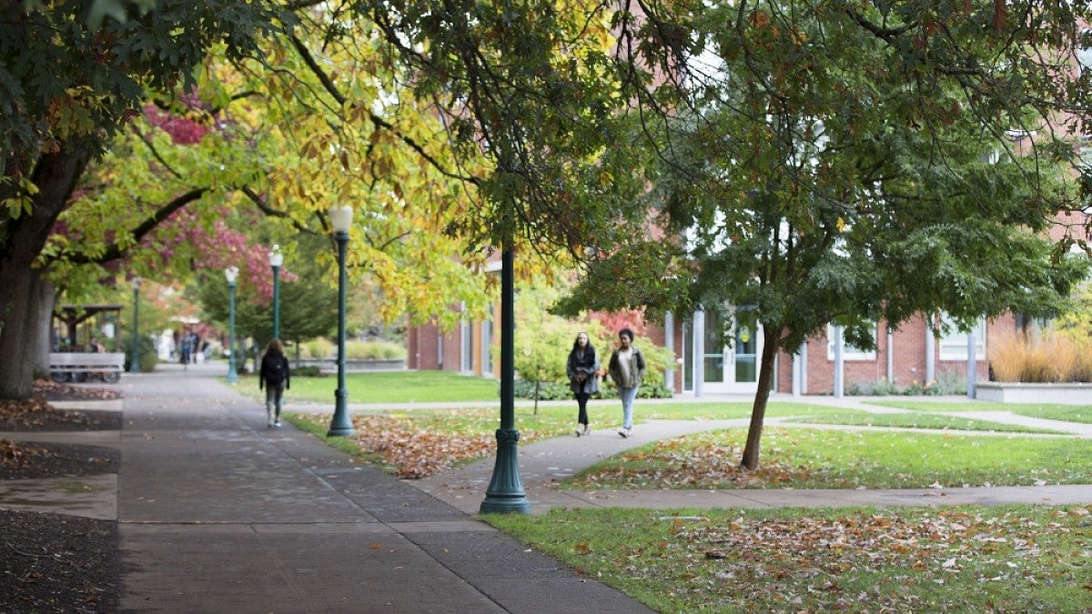 Fall campus scene