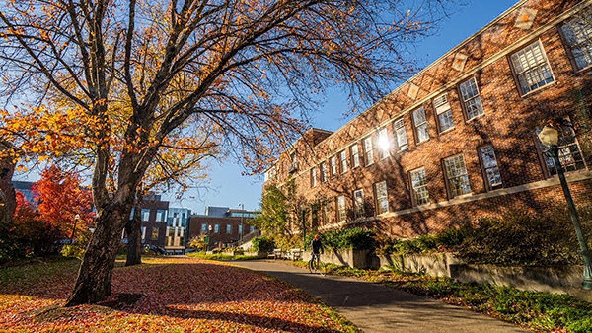 Fall campus scene