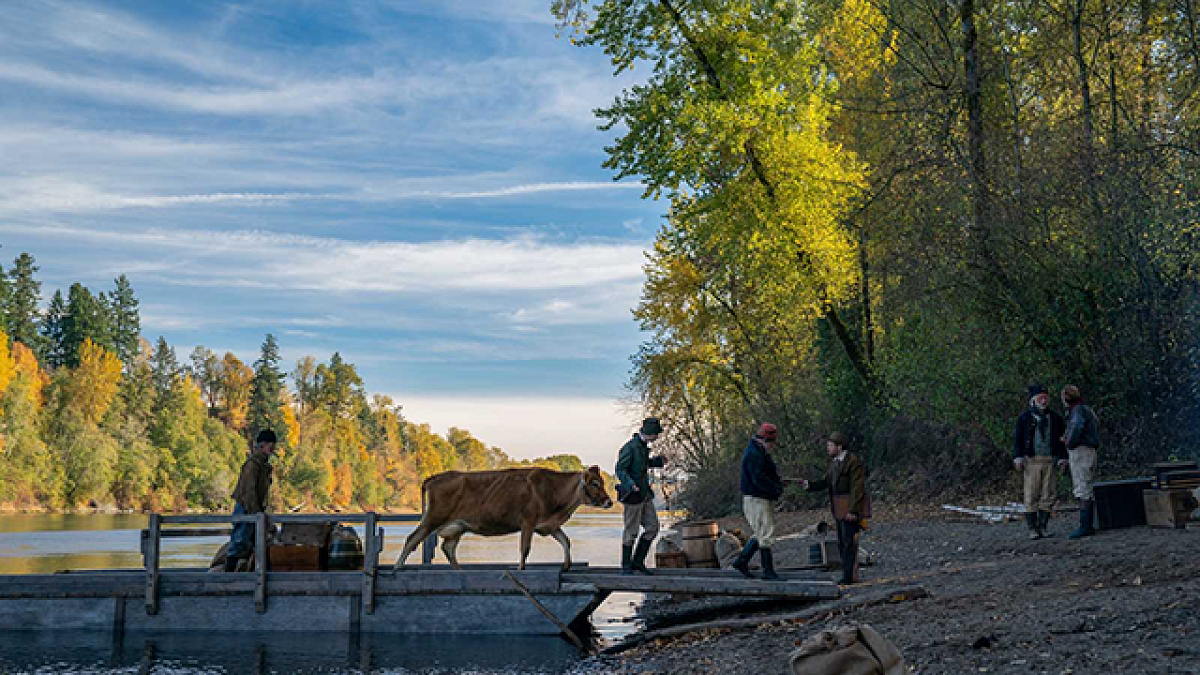 Scene from the movie 'First Cow'