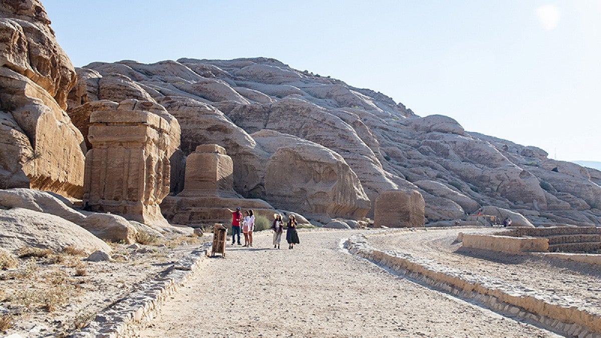 Students visiting Jordan