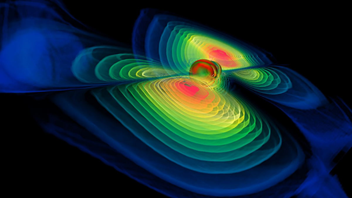 Illustration of gravitational waves