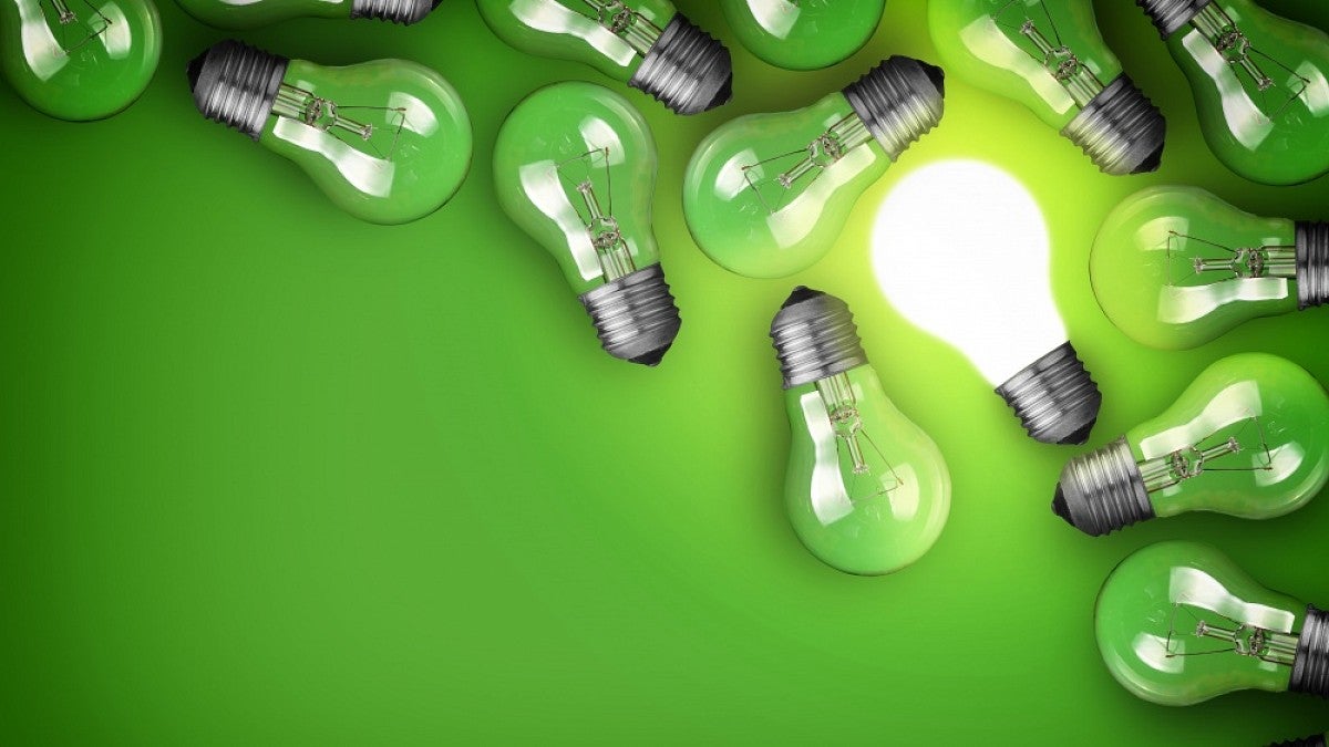 Green light bulbs