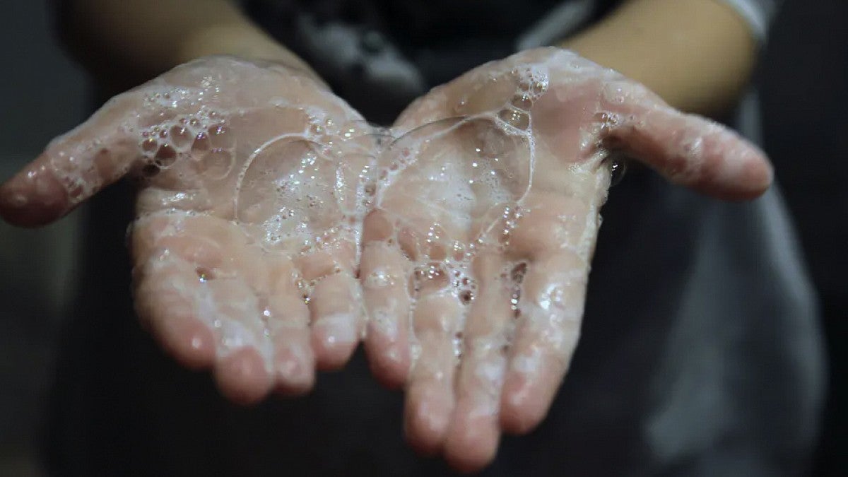 Soapy hands