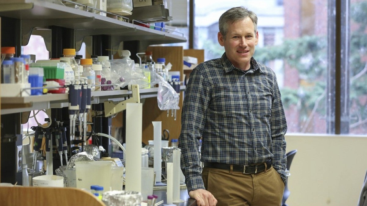 Ken Prehoda in his lab