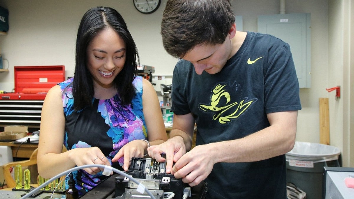 Kimberly Belmes (left) and Kyle Klosterman