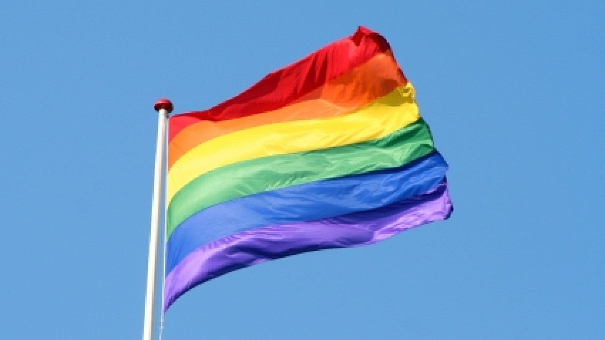 A rainbow flag