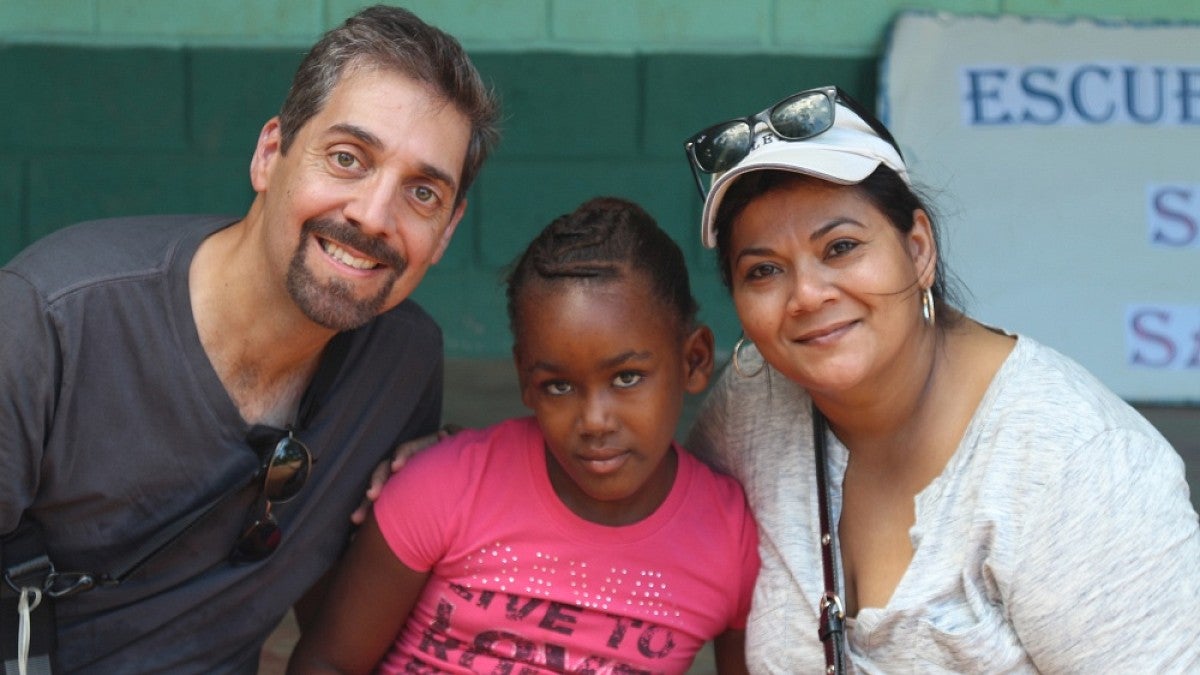 Charles Martinez (left) with colleague and student