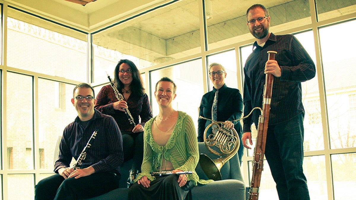 The Oregon Wind Quintet will be part of MASSIVE, a 'megarecital' by UO faculty, students and guests, takes the stage Jan. 14